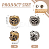 2Pcs 2 Colors Brass EDC European Beads FIND-NB0004-99-2
