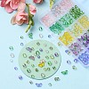 410Pcs 15 Style Transparent Spray Painted Glass Beads GLAA-YW0001-81-5