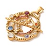304 Stainless Steel Rhinestone Pendants RB-CBA9A37-03G-A-2
