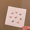 8 Pcs Exquisite Resin Stud Earrings Sets for Girls Women WG93702-14-1
