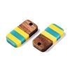 Epoxy Resin & Walnut Wood Pendants RESI-N039-121C-2