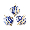 Ocean Themed Hand Painted Ceramic Porcelain Pendants PR-CBA0027-05G-06-1
