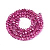 Transparent Electroplate Glass Beads Strands EGLA-Q131-01A-08-2