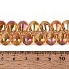 Electroplate Baking Paint Transparent Glass Beads Strands GL-N005-02A-C12-4