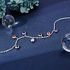 32Pcs 8 Color 304 Stainless Steel Rhinestone Charms STAS-UN0023-86-3