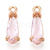 Faceted Glass Pendants GLAA-T010-004H-1