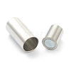 Tarnish Resistant 304 Stainless Steel Magnetic Clasps with Glue-in Ends STAS-O148-06D-4