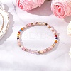 3Pcs 3 Colors Glass Beaded Bracelets for Women BJEW-JB12137-4