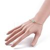 Natural  Green Aventurine Round Beaded Bangle BJEW-JB07840-02-3