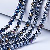 Electroplate Glass Beads Strands EGLA-A034-P10mm-B01-1