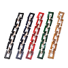 Imitation Gemstone Style Acrylic Handmade Rectangle Link Chains AJEW-JB00518-1