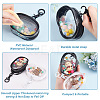 4Pcs 4 Styles Mini Oval Transparent PVC Zipper Coin Purse Wallets Bags with Clasps and Balls AJEW-GO0001-94-3