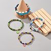 6Pcs 6 Style Natural Mixed Gemstone & Pearl & Glass Beaded Stretch Bracelets Set BJEW-JB08876-2