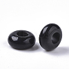 Natural Black Gemstone European Beads X-G-Q503-01-2