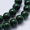 Natural Malachite Beads Strands G-F571-27A2-8mm-3