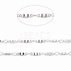 201 Stainless Steel Glasses Shape & Oval Link Chains STAS-N092-113-4