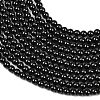 Natural Black Spinel Round Bead Strands G-A130-3mm-32A-5