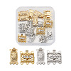 20Pcs 4 Style Brass Filigree Box Clasps KK-PJ0001-15-12