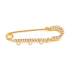 Iron Rhinestone Safety Pins Brooch Findings IFIN-A021-01B-G-1