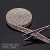 Glitter Hotfix Rhinestone(Hot Melt Adhesive On The Back) OCOR-WH0058-06-3