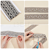 Polyester Hollow Embroidered Lace Trim OCOR-WH0079-13B-6