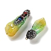 Electroplated Raw Rough Natural Quartz Crystal Big Pendants G-B077-04A-03-2