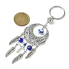 Handmade Lampwork Evil Eye Pendant Keychain KEYC-JKC00535-01-3