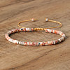 Natural Picasso Jasper Beaded Braided Bracelets QH4784-30-1