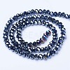 Electroplate Glass Beads Strands EGLA-A034-P3mm-B-3