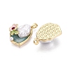 Brass Enamel Pendants KK-SZC0009-09G-04-2