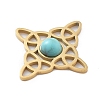 Synthetic Turquoise Pendants STAS-I327-14G-06-2