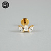 G23 Titanium Micro Pave Cubic Zirconia Cartilage Earrings WG0CACB-06-1