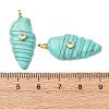 Synthetic Turquoise Carved Pendants G-H357-04G-06-2