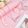 2Pcs 2 Styles Anti-Tarnish Stainless Steel Mini Hollow Column Perfume Bottle Necklaces NJEW-DR0001-02A-4