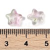 Transparent Spray Painted Frosted Glass Beads GLAA-NH0003-01-4