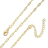2.4MM Brass Paperclip Chain Necklaces for Women KK-CBA2293-17G-4