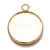 304 Stainless Steel Pendant Cabochon Settings STAS-Z030-01C-G-1