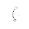 Titanium Alloy Round Curved Barbells Eyebrow Rings WGE70A8-05-1