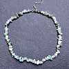 Natural Flower Amazonite Chip Beaded Necklaces for Women IW6789-27-1