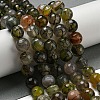 Faceted Natural Dragon Veins Agate Beads Strands G-F447-12mm-L07-1