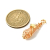 2Pcs Electroplated Natural Quartz Crystal Dyed Copper Wire Wrapped Pendants PALLOY-JF03174-01-2