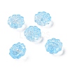 Transparent Spray Painted Glass Beads GLAA-I050-06G-1