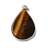 Natural Tiger Eye Pendants G-R486-03P-C-3
