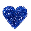 Heart Glitter Hotfix Rhinestone DIY-WH0268-17F-1