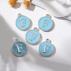 Platinum Plated Alloy Enamel Charms LS-X-ENAM-S118-04F-P-5