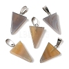 Natural Grey Agate Pendants G-B127-04P-08-2