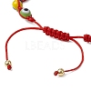 Adjustable Lanmpword Evil Eye Braided Bead Bracelet BJEW-JB11059-04-4