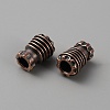 Brass EDC European Beads KK-WH0081-63R-2