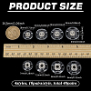40Pcs 4 Styls Acrylic & Stainless Steel Snap Buttons BUTT-FG0001-48-2