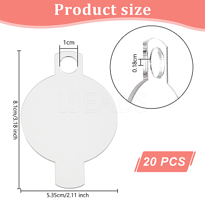 Transparent Acrylic Big Pendants DIY-WH0430-720A-1